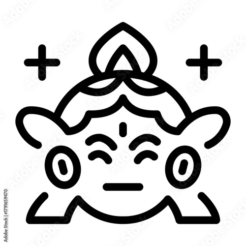 This Durga Puja icon is suitable for India Culture.