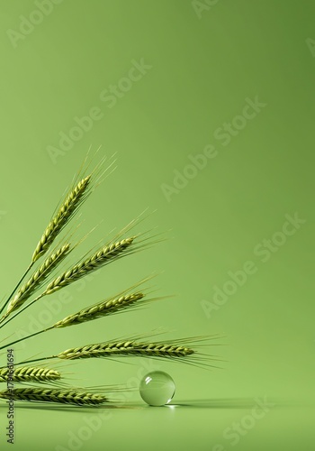 A serene and natural background featuring a calming pith green hue, evoking organic freshness and subtle vibrancy in a tranquil setting ,fresh ,muted ,clean