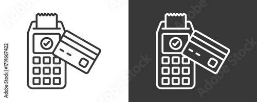 Card Payment Icon Set Vector Collection Isolated In Black And White
