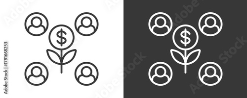 Investor Icon Set Vector Collection Isolated In Black And White