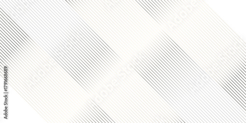 Abstract oblique stripe diagonal line victor black and gray gradient color light then flowing. minimal creative digital parallel web diamond. white paper gradient background.	