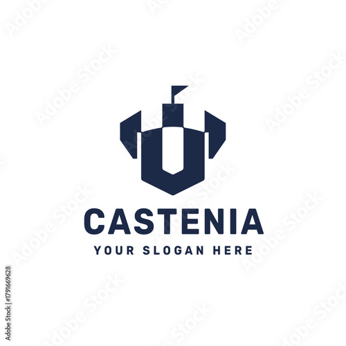 Castle Logo Design – Modern Fortress Branding Symbol