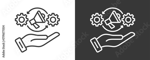 Marketing Automation Icon Set Vector Collection Isolated In Black And White
