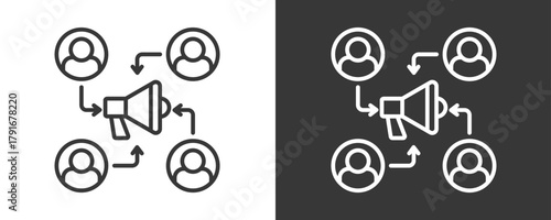 Affiliate Marketing Icon Set Vector Collection Isolated In Black And White