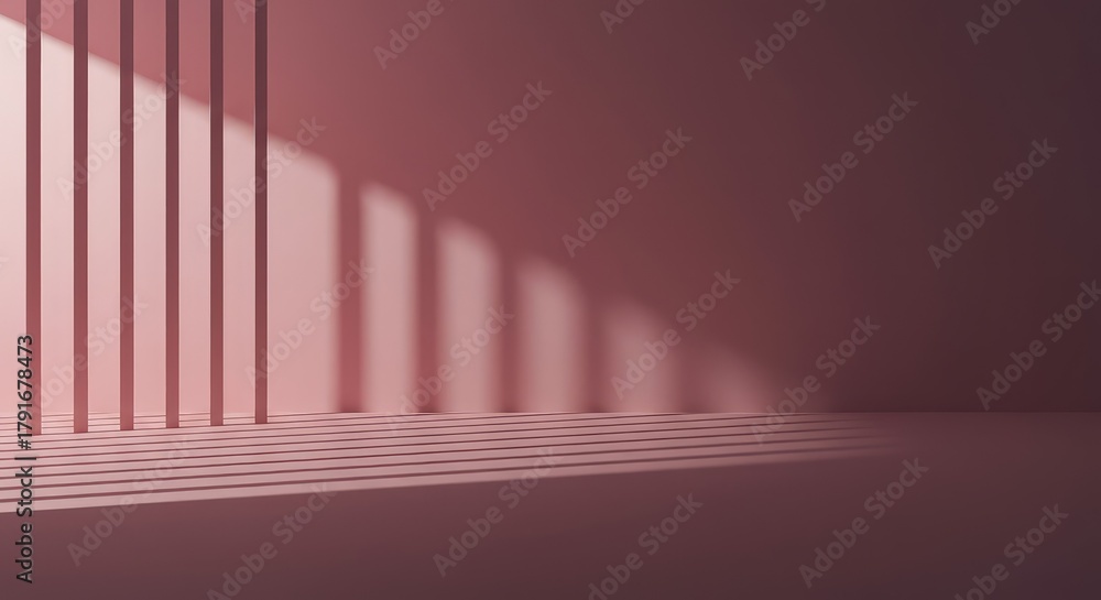 Obraz premium Architectural repetition and structured negative space creating a visual beat across a smooth, blank surface ,backdrop ,empty ,line