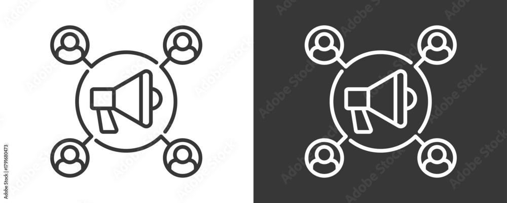 Obraz premium Segmentation Icon Set Vector Collection Isolated In Black And White