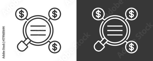 Search Icon Set Vector Collection Isolated In Black And White