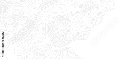 Modern abstract topography map design White background. geometric topographic world grid wave Topographic map geographic line texture.	