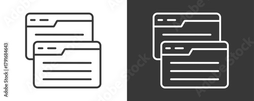 Page Icon Set Vector Collection Isolated In Black And White
