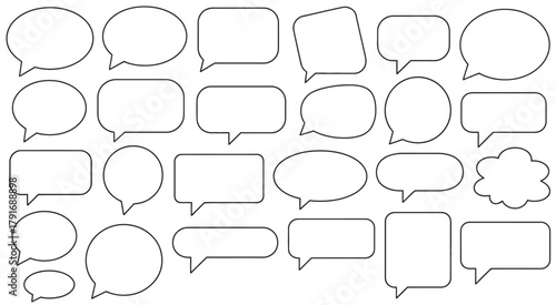 Speech and thought bubble collection for communication design