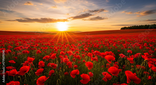 field of poppy
