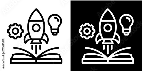 Imagination Icon Set White Style Collection