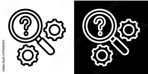 Curiosity Icon Set White Style Collection