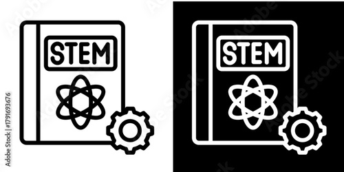 Book Icon Set White Style Collection