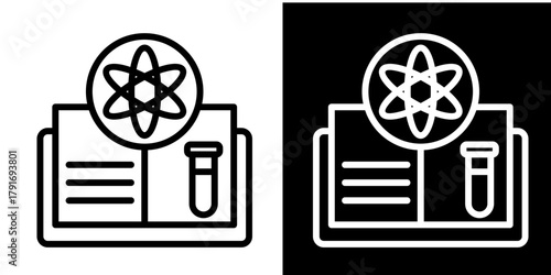 Science Icon Set White Style Collection