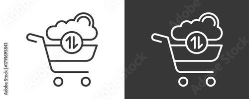 Shopping Icon Set Vector Collection Isolated In Black And White
