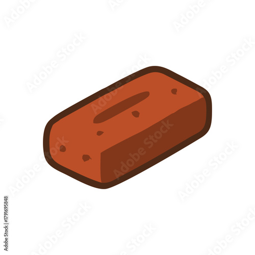 brownie isolated on a white background
