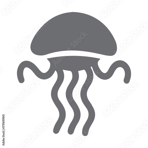 Black Stylized Seahorse Icon