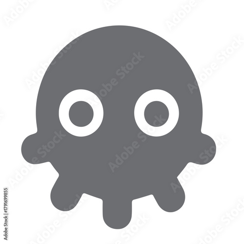 Black Stylized Seahorse Icon