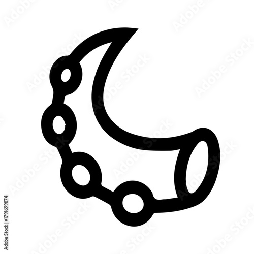Black Stylized Seahorse Icon
