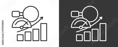 Benchmarking Icon Set Vector Collection Isolated In Black And White