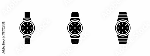 Watch icon set. Vector symbol. Illustration of watch. Watch. Vector illustration. Stock vector