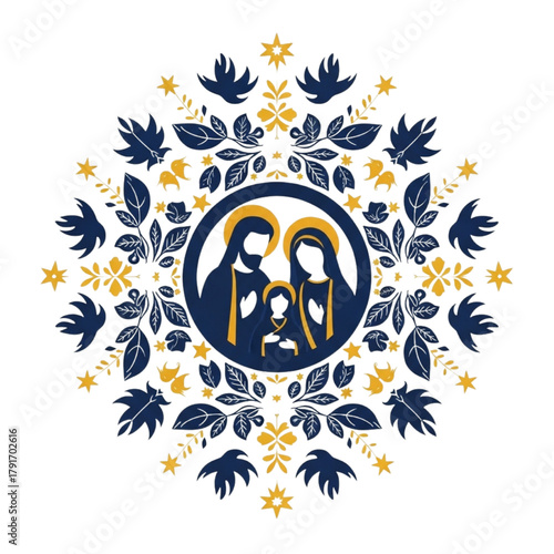 Holy Family Nativity Scene Transparent Clip Art – Jesus Birth Religious Christmas Design