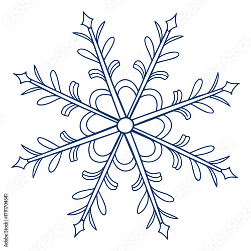 Detailed snowflake illustration