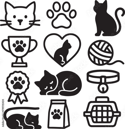 set of funny cats
set of cats
set of black cats