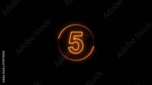 Wallpaper Mural 10 second countdown timer animation with neon number text glowing from 10 to 0 with interesting circle animation. Top ten countdown animation text , neon light numbers from 10 to 0 Torontodigital.ca