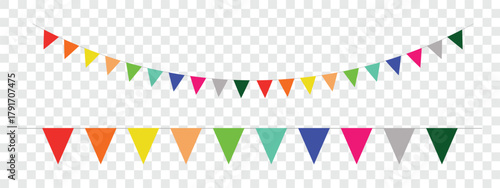 black bunting flag, banner, ribbon with dots, design for birthday, party, celebration ,festival, carnival, decoration, sticker, card. Colorful Bunting Flag. christmas garland decoration clipart. EPS10