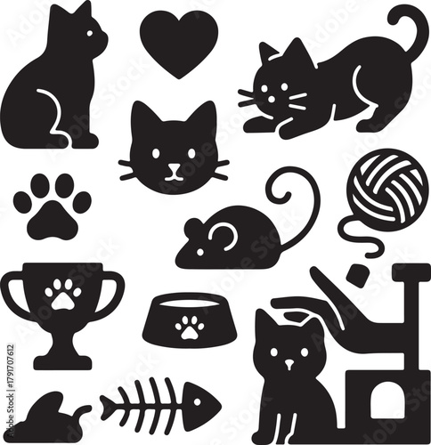 set of funny cats
set of cats
set of black cats