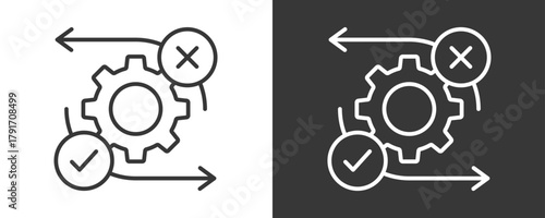 Decision Making Icon Set Vector Collection Isolated In Black And White