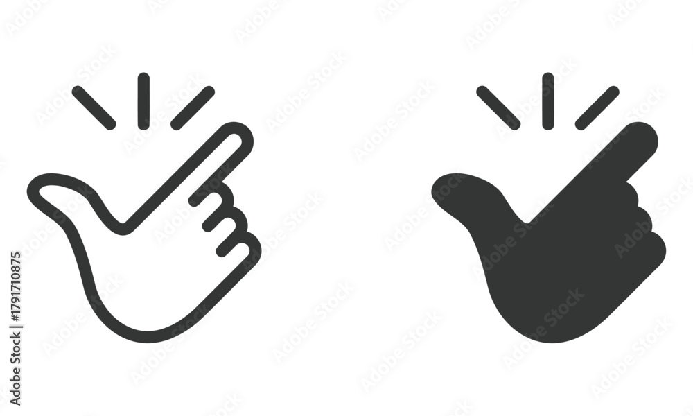 Obraz premium Snap fingers icon like an easy symbol vector illustration
