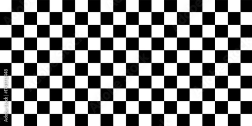 Black and white checkered pattern, Checkerboard seamless pattern