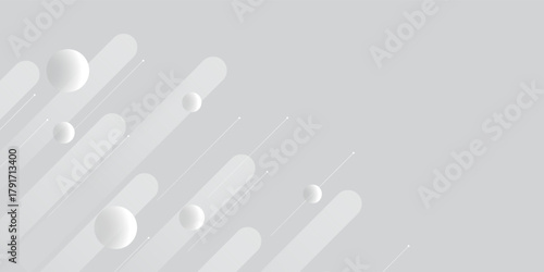 Abstract Geometric Background With Diagonal Strips And Spheres For Modern Design And Creative Projects.eps10