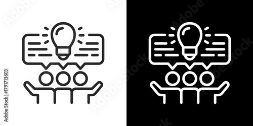 Collaboration  Icon Set. Clean Line Design With Light And Dark Versions For Versatile Use. 