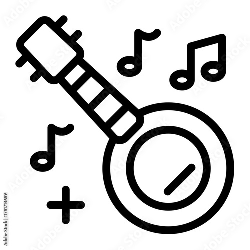 This Banjo icon is suitable for Mardi Gras.