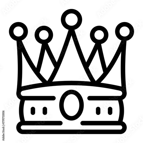 This Crown icon is suitable for Mardi Gras.