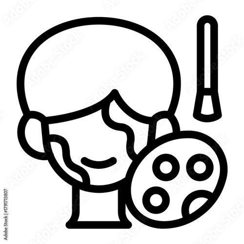 This Face paint icon is suitable for Mardi Gras.