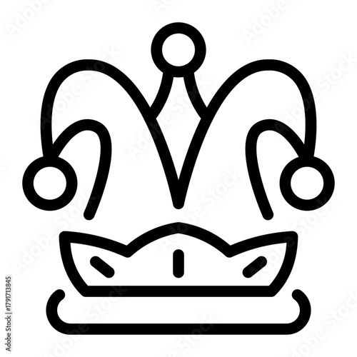 This Jester hat icon is suitable for Mardi Gras.