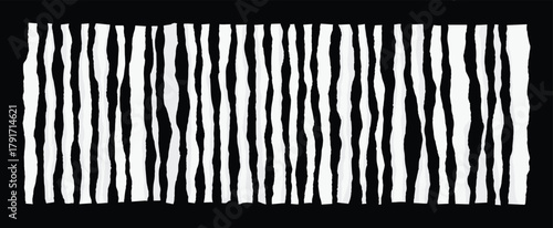 Abstract barcode with white irregular stripes. Modern artistic lines background texture.