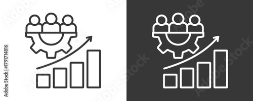 Human Capital Icon Set Vector Collection Isolated In Black And White