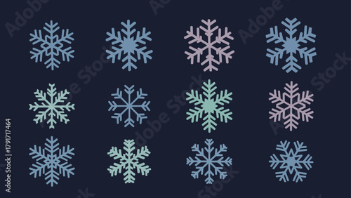 Winter Snowflakes Unique Vector Designs for Seasonal Decor and Holiday Graphics