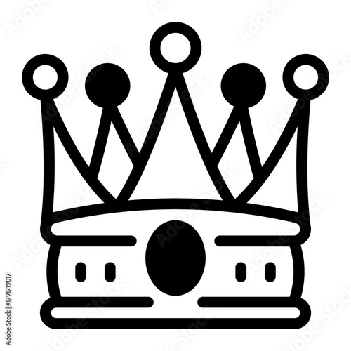 This Crown icon is suitable for Mardi Gras.