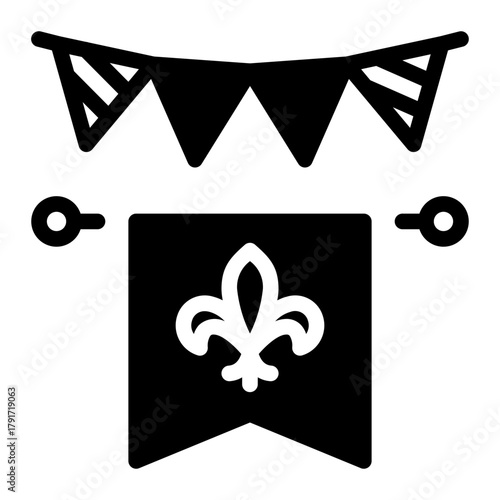This Garlands icon is suitable for Mardi Gras.
