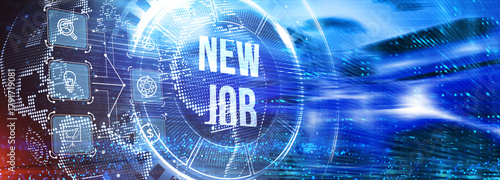 Business, Technology, Internet and network concept. New Job. 3d illustration