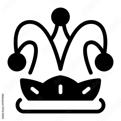 This Jester hat icon is suitable for Mardi Gras.