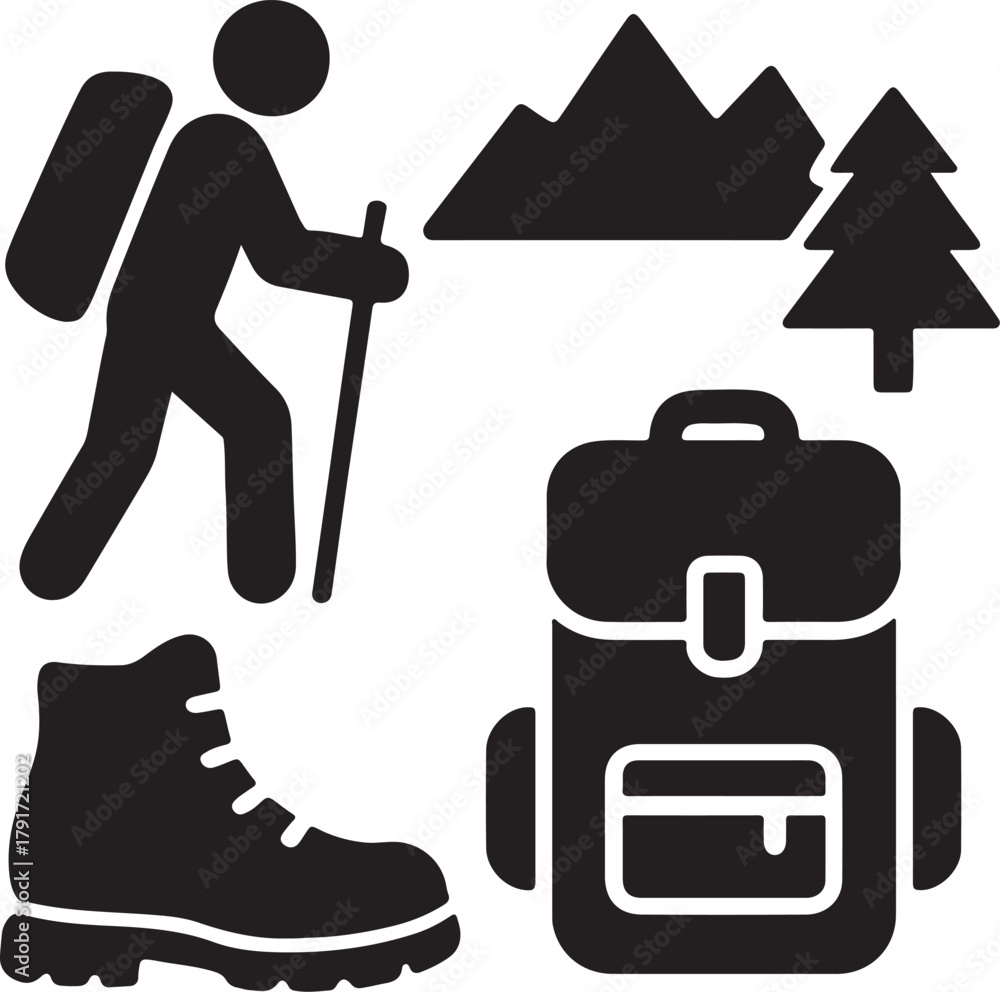 Naklejka premium set of silhouettes of people set of vector silhouettes of people vector silhouettes of people