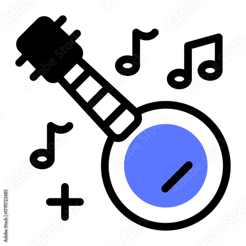 This Banjo icon is suitable for Mardi Gras.